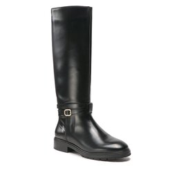 Tommy Hilfiger Stivali al ginocchio Tommy Hilfiger Leather Belt Longboot FW0FW06758 Black BDS