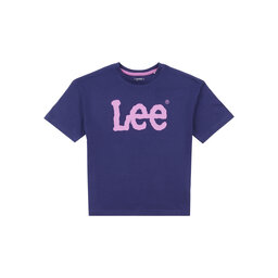 Lee Lee Majica Wobbly Graphic LEG5030 Modra Regular Fit