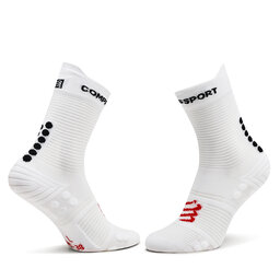 

Високі шкарпетки unisex Compressport Pro Racing V4.0 Run High XU00046B White/Black, Білий