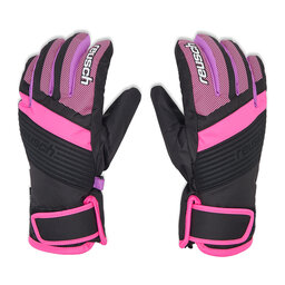 Reusch Ръкавици за ски Reusch Duke 6261212 Black/Pink Glo 7720