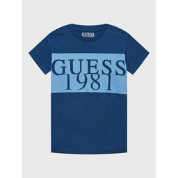 Guess Guess Majica L3GI07 K8HM0 Mornarsko modra Regular Fit