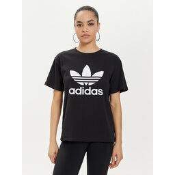 adidas adidas Marškinėliai Trefoil IR9533 Juoda Regular Fit