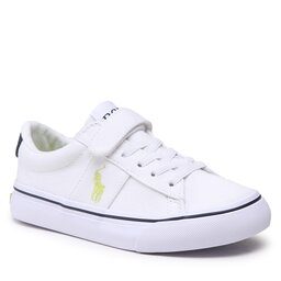 Polo Ralph Lauren Textilskor Polo Ralph Lauren Sayer Ps RF104093 White Recycled Canvas/Navy/Citron w/ Citron PP
