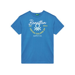 United Colors Of Benetton United Colors Of Benetton T-shirt 3I1XC10OO Plava Regular Fit