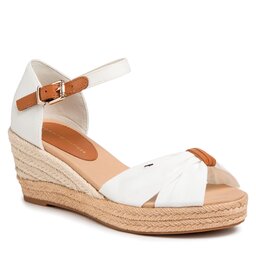 Tommy Hilfiger Еспадрили Tommy Hilfiger Basic Opened Toe Mid Wedge FW0FW04785 Ivory YBI