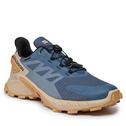 

Взуття Salomon Supercross 4 Gtx GORE-TEX L47386100 Bering Sea / Feather Gray / Taffy, Голубий