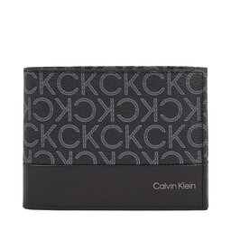 Calvin Klein Portafoglio da uomo Calvin Klein Subtle Mono Trifold 10Cc W/Coin K50K509238 Black Classic Mono 01H