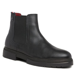Tommy Hilfiger Klassische Stiefeletten Tommy Hilfiger Comfort Cleated Termo Lth Chel FM0FM04650 Black BDS