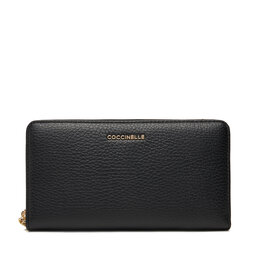 Coccinelle Velká dámská peněženka Coccinelle MW5 Metallc Soft E2 MW5 11 32 01 Černá