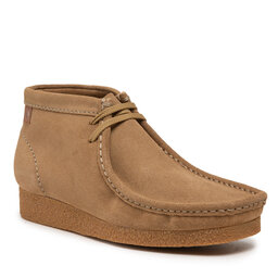 Clarks Botines planos Clarks Shacre Boot 261594387 Dark Sand Suede