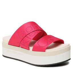 Calvin Klein Jeans Mules / sandales de bain Calvin Klein Jeans Flatform Sandal Webbing YW0YW00966 Raspberry Sorbet 0J0