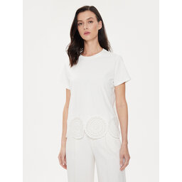 Sisley Sisley Marškinėliai 3F1QL105I Écru Regular Fit