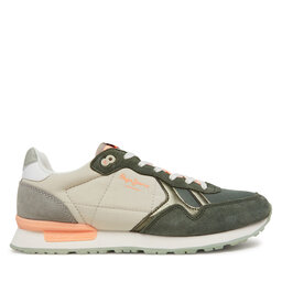 Pepe Jeans Сникърси Pepe Jeans Brit Camp W PLS40038 Зелен