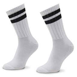 Converse Set di 2 paia di calzini lunghi da uomo Converse E744W Bianco