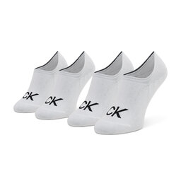 Calvin Klein Súprava 2 párov členkových pánskych ponožiek Calvin Klein 701218716 White