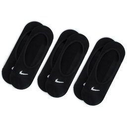 Nike Set od 3 para ženskih niskih čarapa Nike SX4863 010 Crna