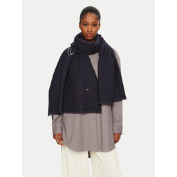 Tommy Hilfiger Šál Tommy Hilfiger Logo AW0AW17352 Tmavomodrá