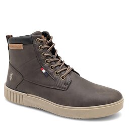 U.S. Polo Assn. Botines planos U.S. Polo Assn. HOOVER001M/CUY1 Vrązowy Ciemny