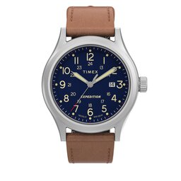 Timex Ročna ura Timex Expedition Outdoor Field Steel TW2V22600 Navy/Silver