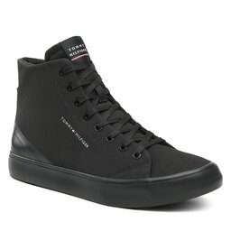 Tommy Hilfiger Sneakersy Tommy Hilfiger Th Hi Vulc Core Canvas FM0FM04729 Blac BDS