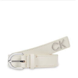 Calvin Klein Pasek Damski Calvin Klein Re-Lock Rnd Bckl Blt W/Tip K60K611103 Dk Ecru PC4