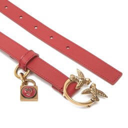 

Жіночий ремінь Pinko Love Lock H2 Belt AI 22-23 PLT01 1H213G Y5H7 Ruby Red R72Q, Червоний