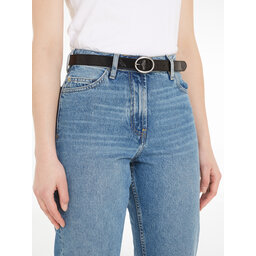 

Жіночий ремінь Calvin Klein Jeans Round Classic Lthr Aop Belt K60K611245 Black Allover Logo 0GL, Чорний