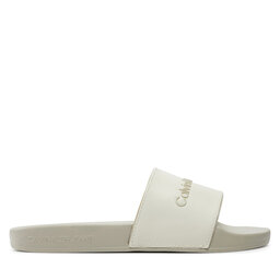 Calvin Klein Jeans Šľapky Calvin Klein Jeans Slide Instituitional Mtr YW0YW01508 Écru