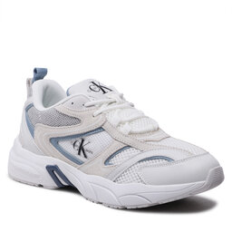 Calvin Klein Jeans Tenisice Calvin Klein Jeans Retro Tennis Su-Mesh YM0YM00589 White/Iceland Blue 01S