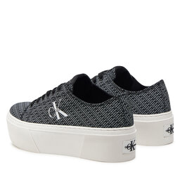 

Снікерcи Calvin Klein Jeans Flatform+ Cupsole Low Lace Cs Mr YW0YW01420 Black/Bright White Aop 0GM, Чорний