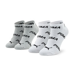 Puma 2er-Set niedrige Unisex-Socken Puma 907947 02 White/Grey/Black