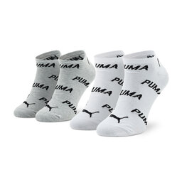 Puma Súprava 2 párov kotníkových ponožiek unisex Puma 907947 02 White/Grey/Black