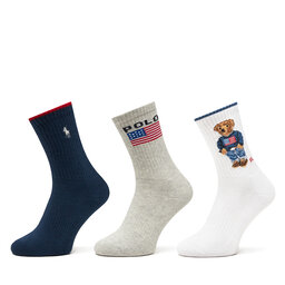 Polo Ralph Lauren Sada 3 párů dámských vysokých ponožek Polo Ralph Lauren 455968680001 Barevná