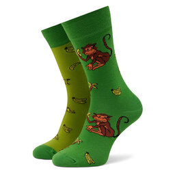 Funny Socks Дълги чорапи unisex Funny Socks Monkey SM1/22 Зелен