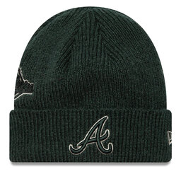 New Era Czapka New Era Atlanta Braves World Series Patch Cuff Knit Beanie 60580730 Zielony