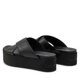 

Шльопанці Calvin Klein Jeans Flatform Cross Mg Uc YW0YW01349 Triple Black 0GT, Чорний