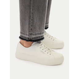 Calvin Klein Sneakers Calvin Klein Vulc Flatf Lace Up Lth YW0YW01932 Weiß
