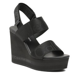 Calvin Klein Jeans Sandaler Calvin Klein Jeans Wedge Sandal Webbing YW0YW00959 Black BDS