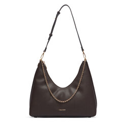 Calvin Klein Handtasche Calvin Klein Emblem Hw Pebble Shoulder Bag LV04F3495G Beige