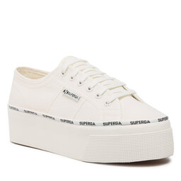 Superga Textilskor Superga 2790 Logo Piping S3125LW White Avorio/Black Logo