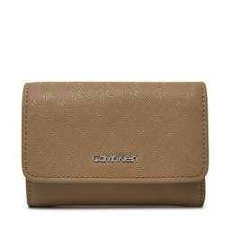 Calvin Klein Pequeña cartera de mujer Calvin Klein Ck Must Small Trifold_Mono K60K612829 Beis