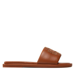 

Шльопанці Tory Burch Double T Sport Slide 79985 Bourbon Miele/Gold 202, Коричневий