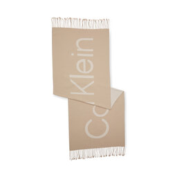 Calvin Klein Sál Calvin Klein Fringes Scarf 65X195 K60K607322 Doeskin PBP