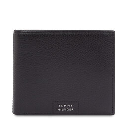 Tommy Hilfiger Velká pánská peněženka Tommy Hilfiger Th Prem Leather Flap & Coin AM0AM12189 Černá