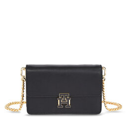Tommy Hilfiger Táska Tommy Hilfiger Pushlock Leather Small Crossover AW0AW15227 Black BDS