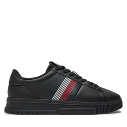 Tommy Hilfiger Sneakers Tommy Hilfiger Supercup Lth Seasonal FM0FM05129 Negru