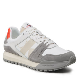 Calvin Klein Jeans Sneakersy Calvin Klein Jeans Toothy Run Laceup Low Lth Mix YM0YM00744 Creamy White/Bright White/Oyster 0K5