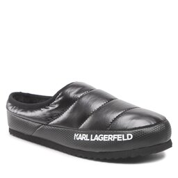 KARL LAGERFELD Пантофи KARL LAGERFELD KL72005 Black Synth Text W/Dk Grey