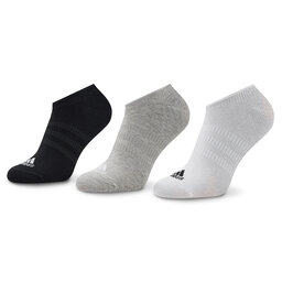 adidas Набір 3 пар низьких шкарпеток unisex adidas Thin And Light IC1328 Medium Grey Heather/White /Black