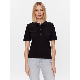 Tommy Hilfiger Tommy Hilfiger Pólóing Pique WW0WW37820 Fekete Regular Fit